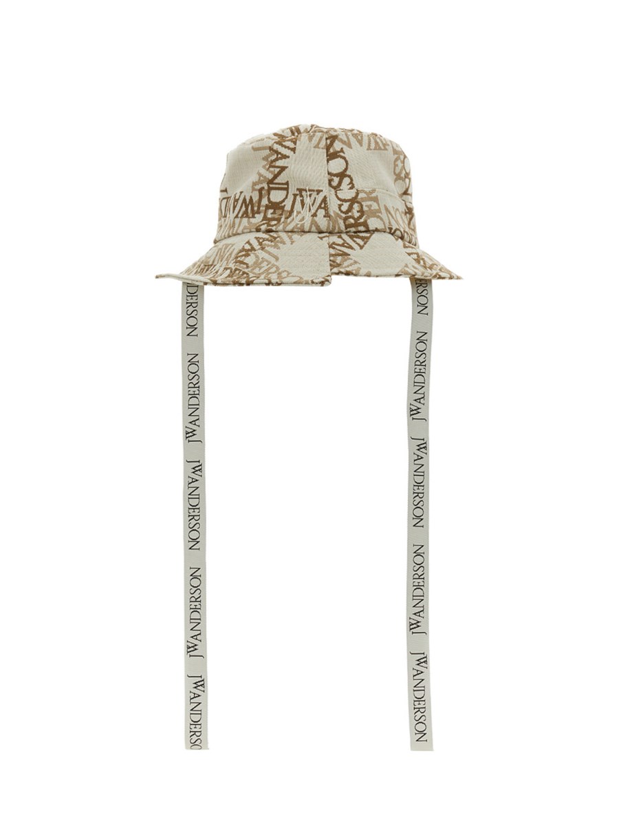 JW Anderson Mouse logo-patch Bucket Hat - Purple