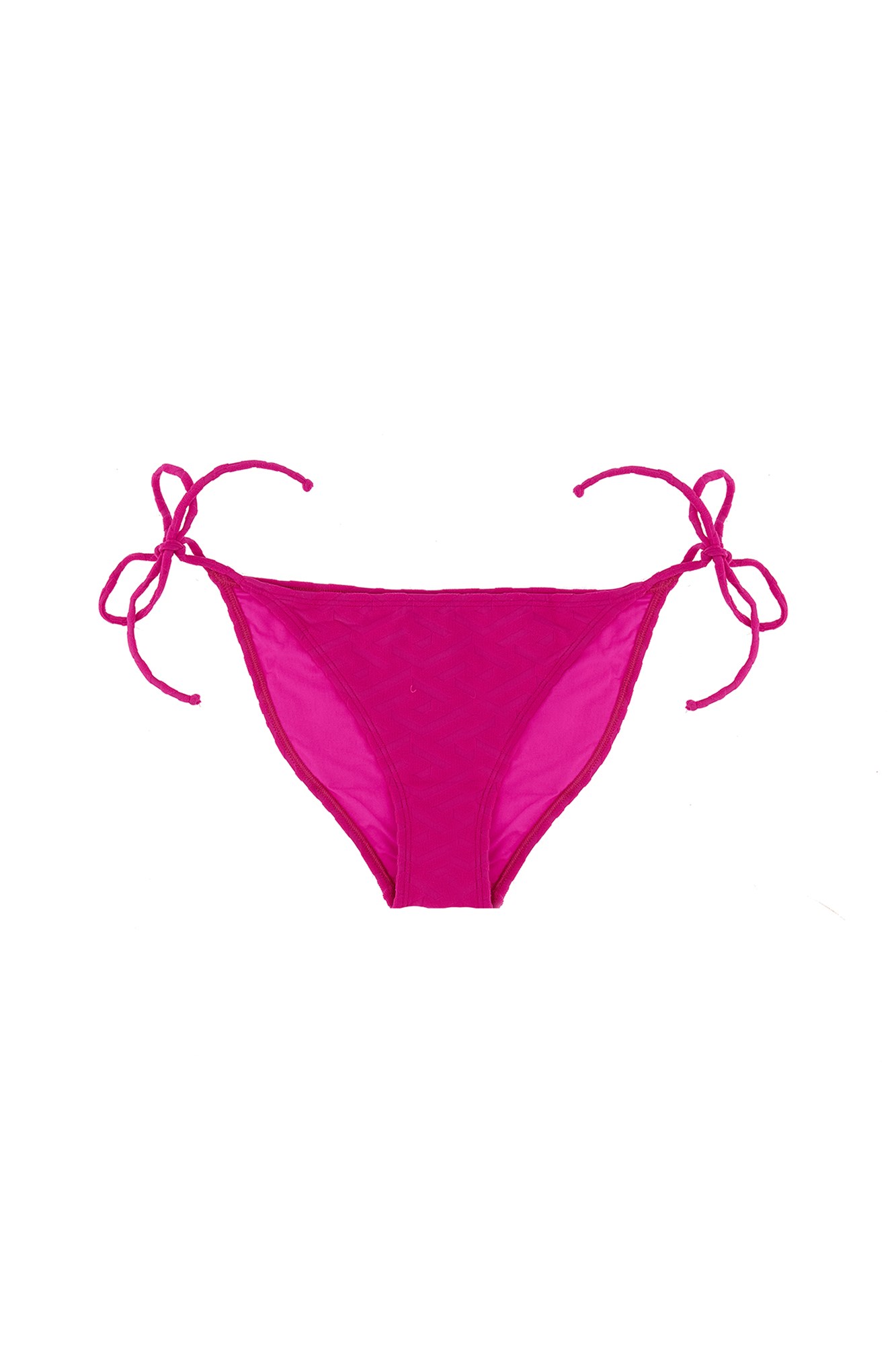 Versace Greca Pattern Tied Bikini Briefs In Pink