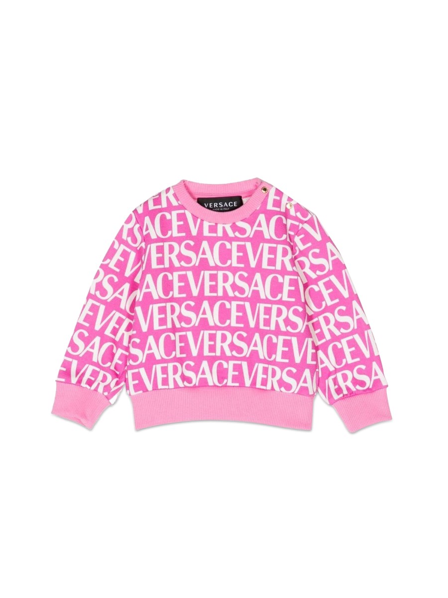 FELPA GIROCOLLO LOGO ALLOVER