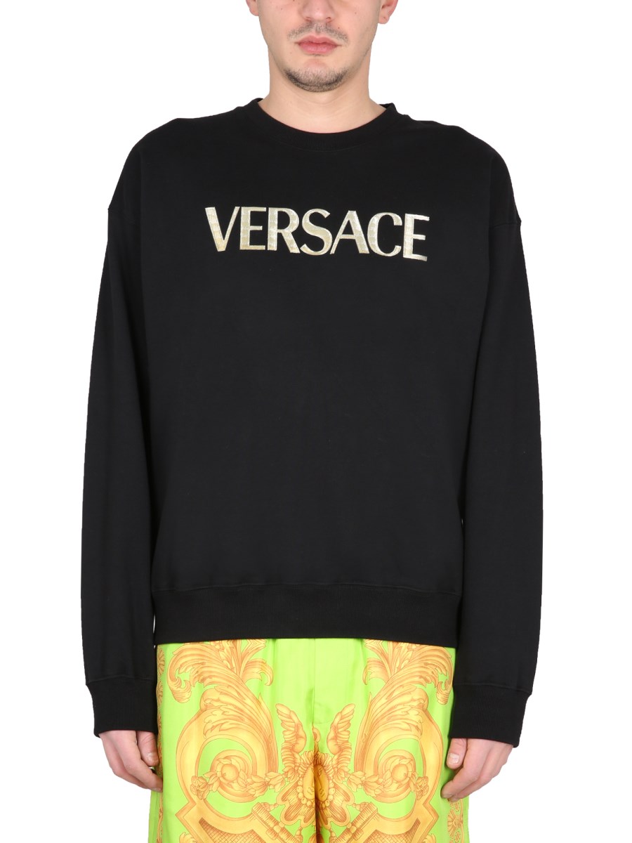 Versace Cotton sweatshirt with embroidered logo size. M - AgeVintage –  AgeVintage