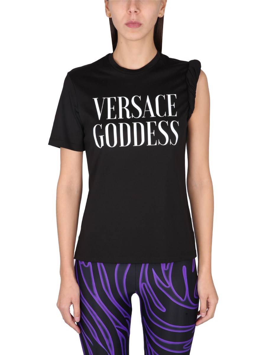 VERSACE - VERSACE GODDESS T-SHIRT WITH TORCHON - Eleonora