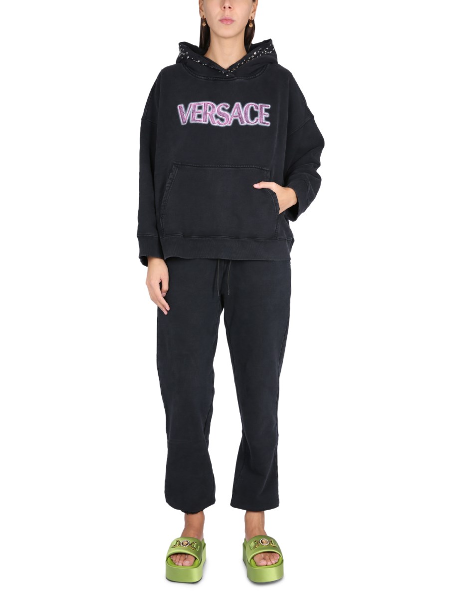 Versace store velour tracksuit