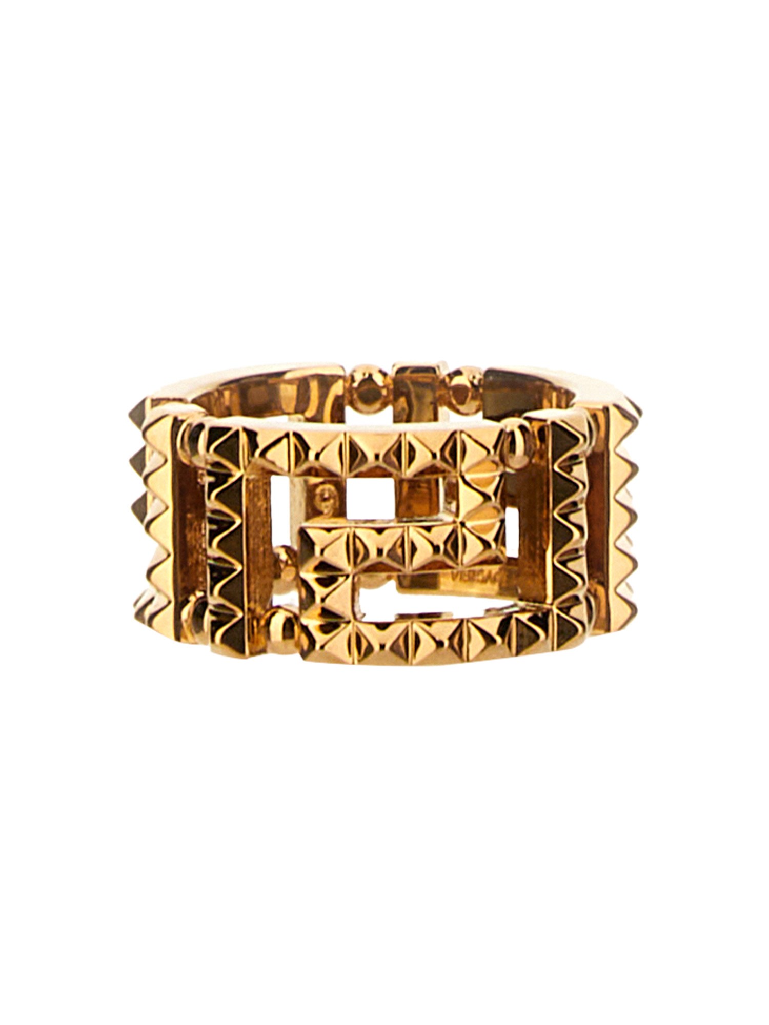 Shop Versace Greek Ring In Gold