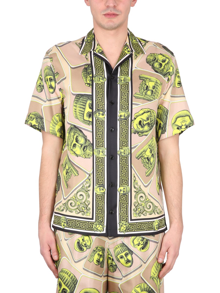 Versace silk clearance shirt and shorts