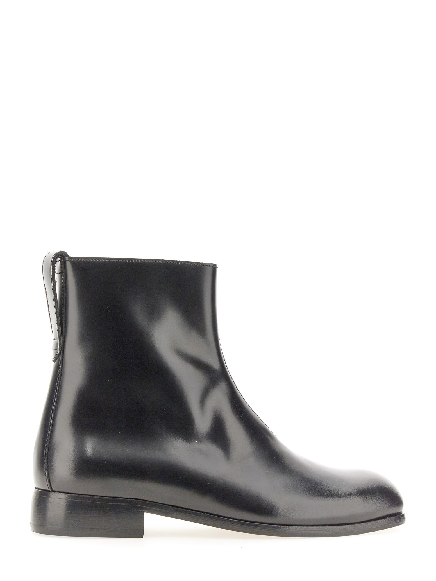 Michaelis Leather Ankle Boots In Black