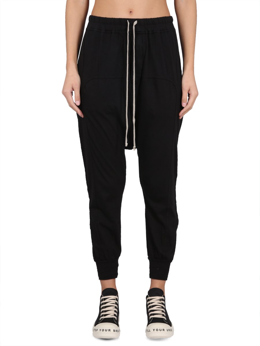 RICK OWENS DRKSHDW - COTTON DRAWSTRING PRISONER PANTS - Eleonora