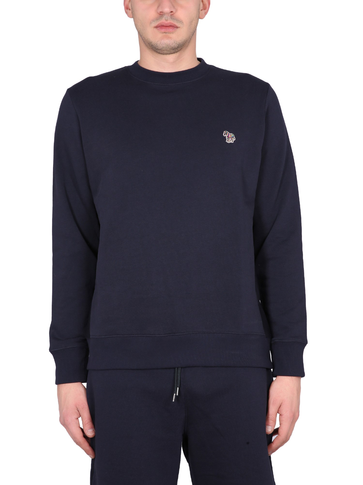 Shop Ps By Paul Smith Zebra Sweatshirt In Blue