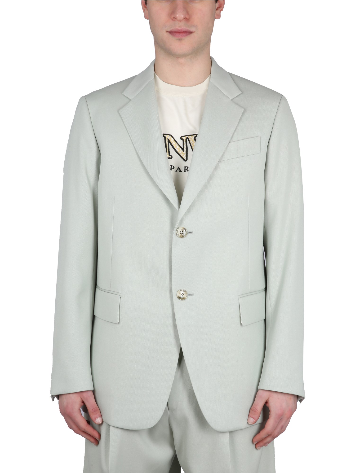 lanvin single-breasted boxy jacket