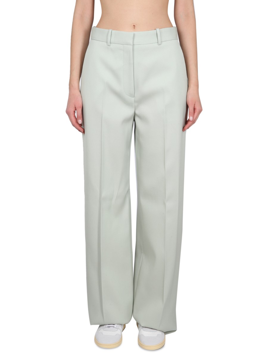 LANVIN PANTALONE SARTORIALE WIDE LEG IN LANA