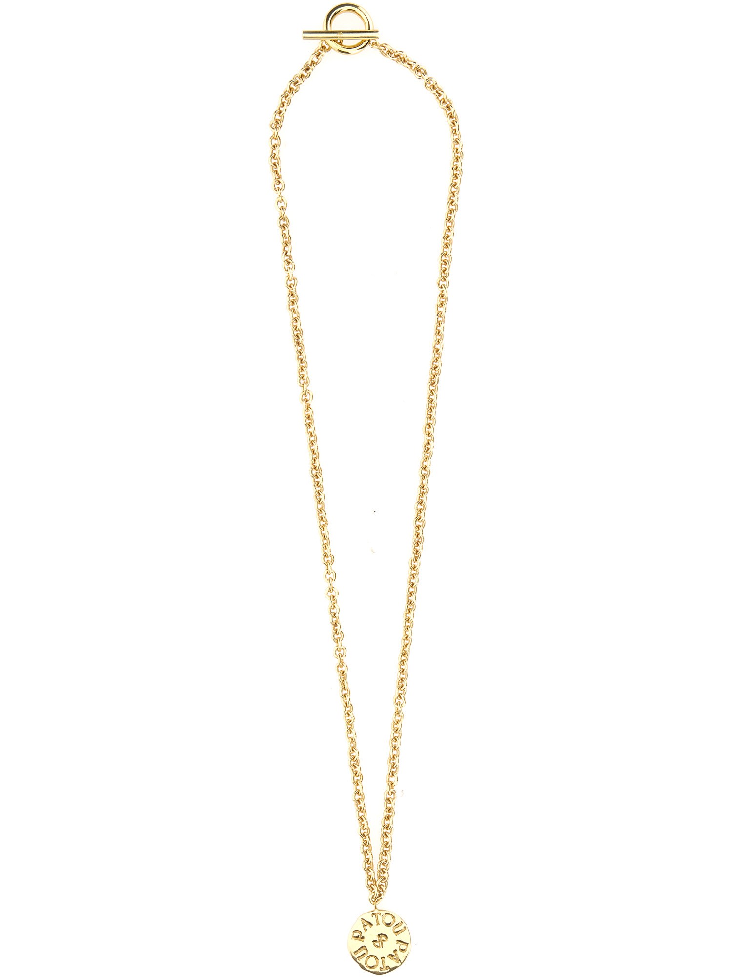 Patou Coin Pendant Necklace In Gold