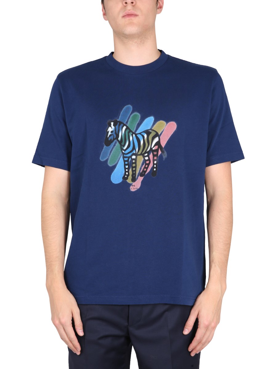 paul smith zebra print t shirt