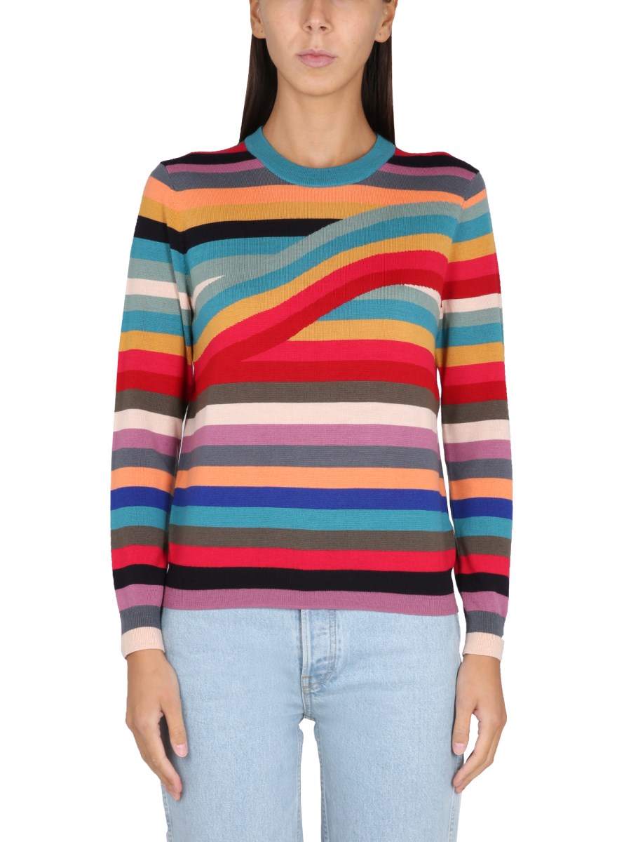 PS BY PAUL SMITH SIGNATURE STRIPE WOOL SWEATER Eleonora Bonucci