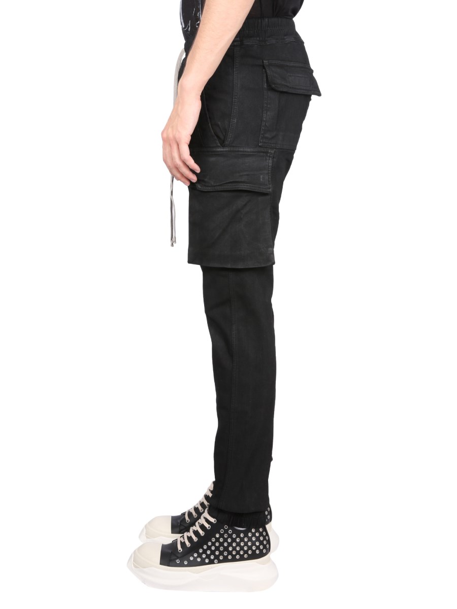 RICK OWENS DRKSHDW - COTTON MASTODON CUT PANTS - Eleonora RICK OWENS DRKSHDW - COTTON MASTODON CUT PANTS - Eleonora