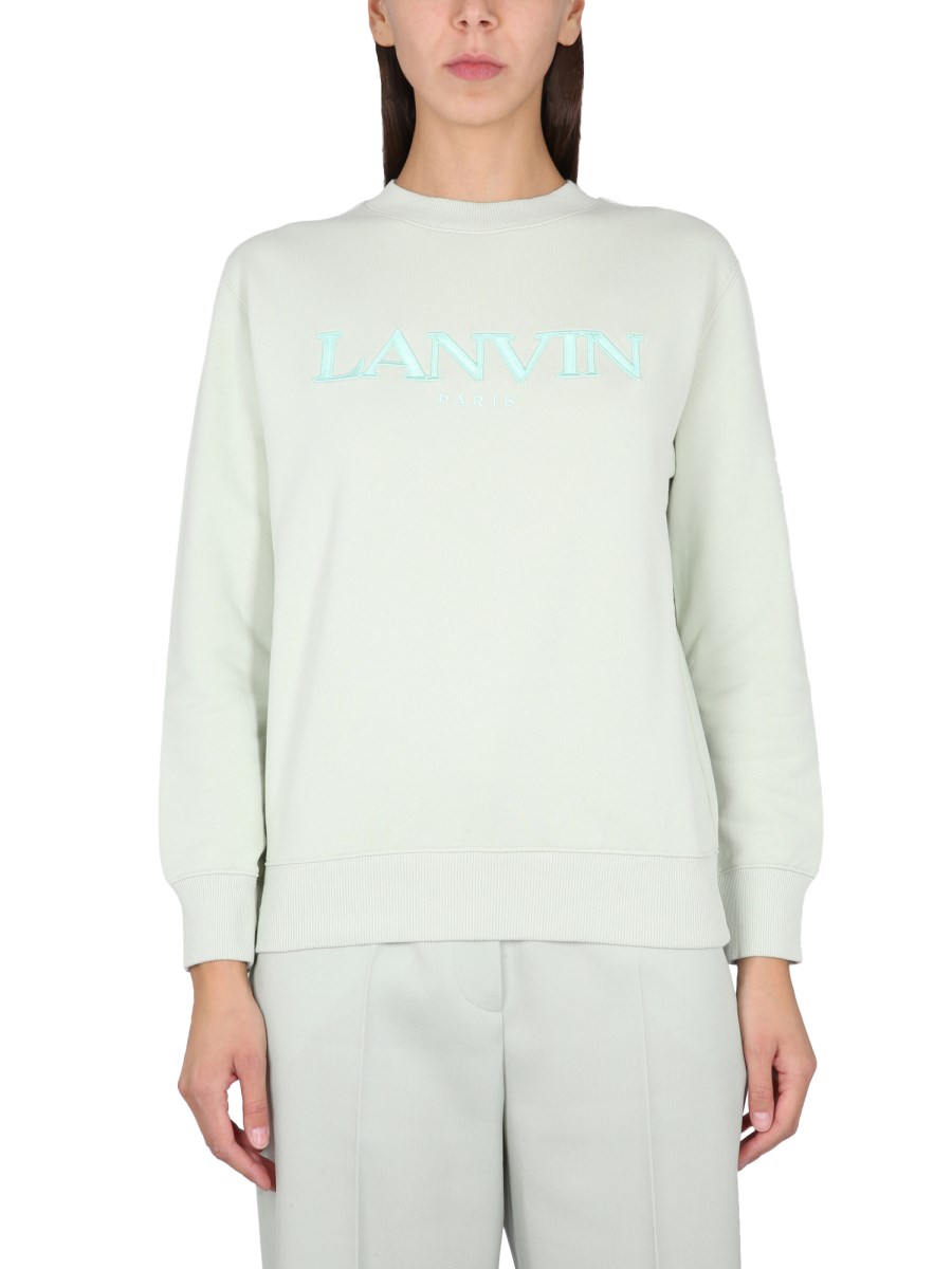 LANVIN FELPA IN COTONE CON LOGO