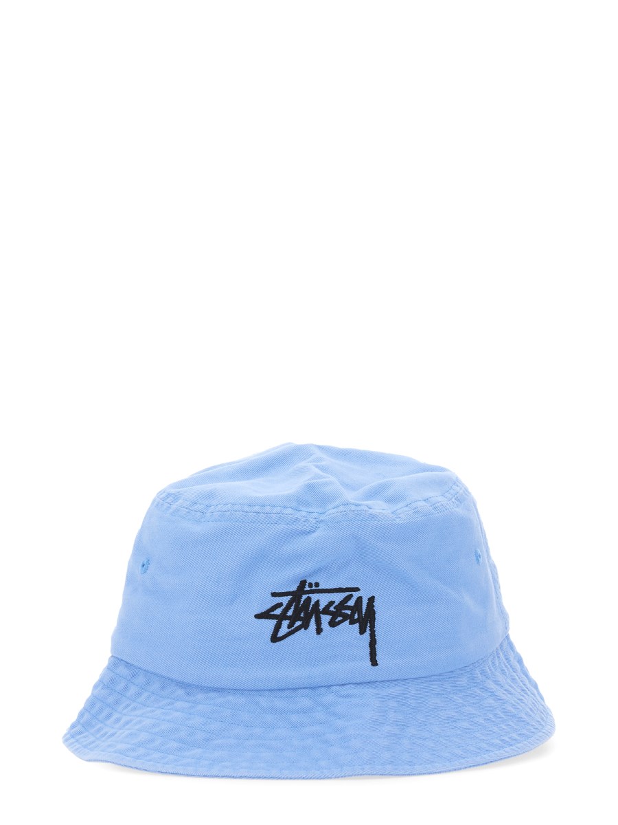 STUSSY - COTTON BUCKET HAT WITH LOGO - Eleonora Bonucci