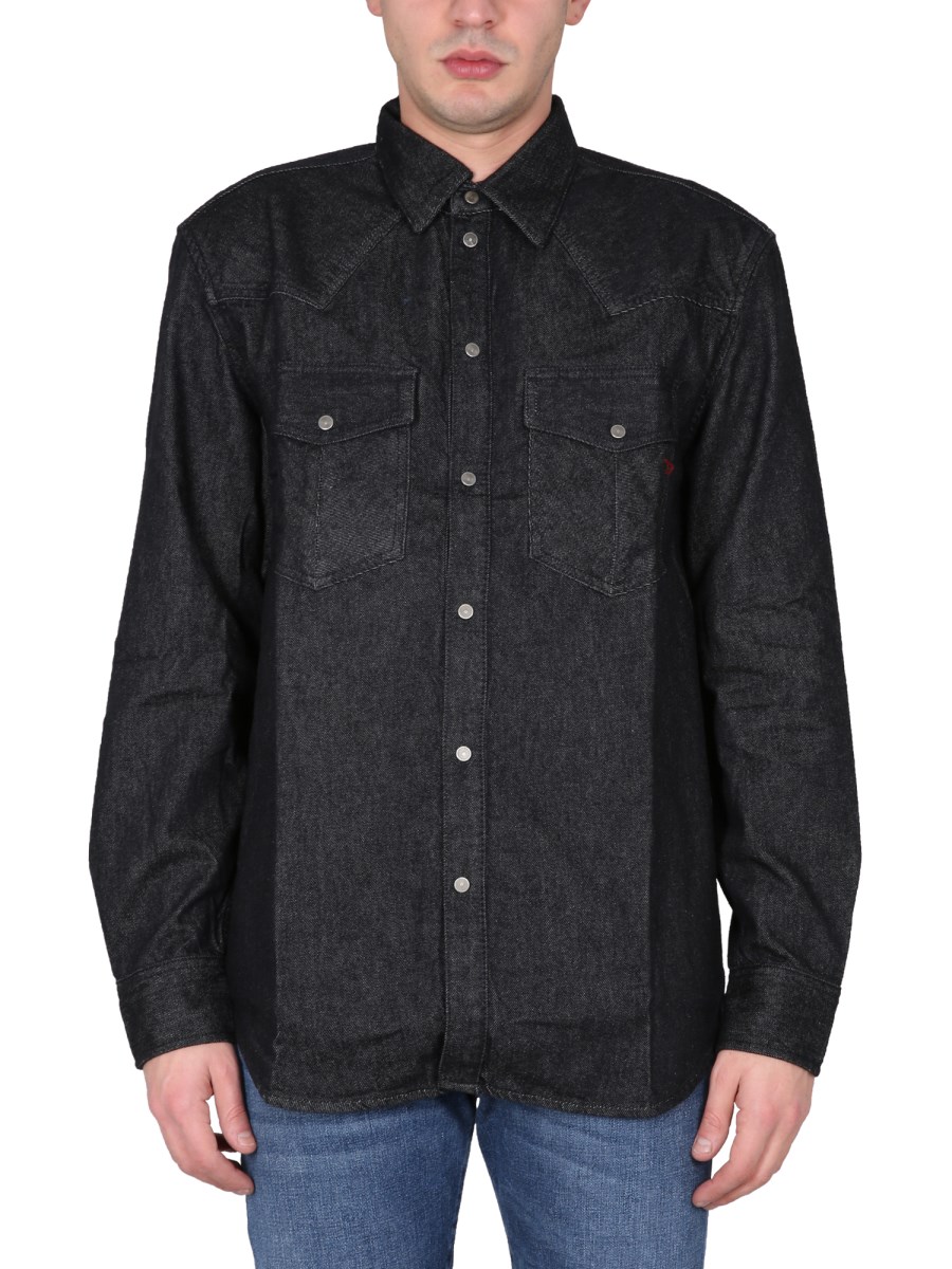 D-Ocean denim Western shirt