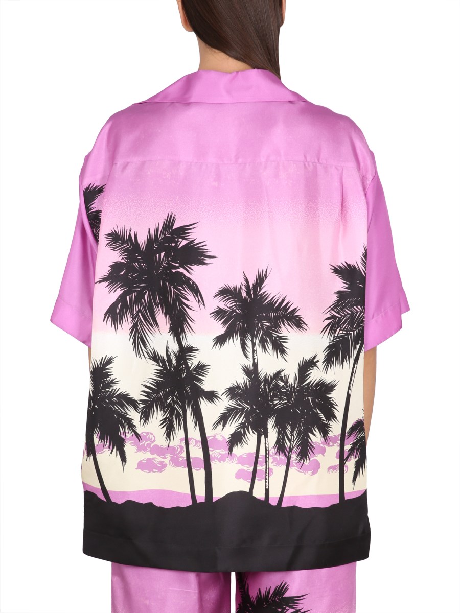 PALM ANGELS - SPORTS TOP WITH SUNSET PALM PRINT - Eleonora Bonucci