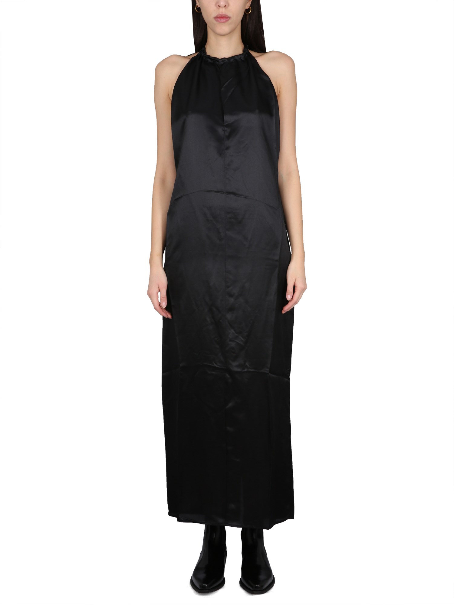 Acne Studios Dress In Black Viscose In Black