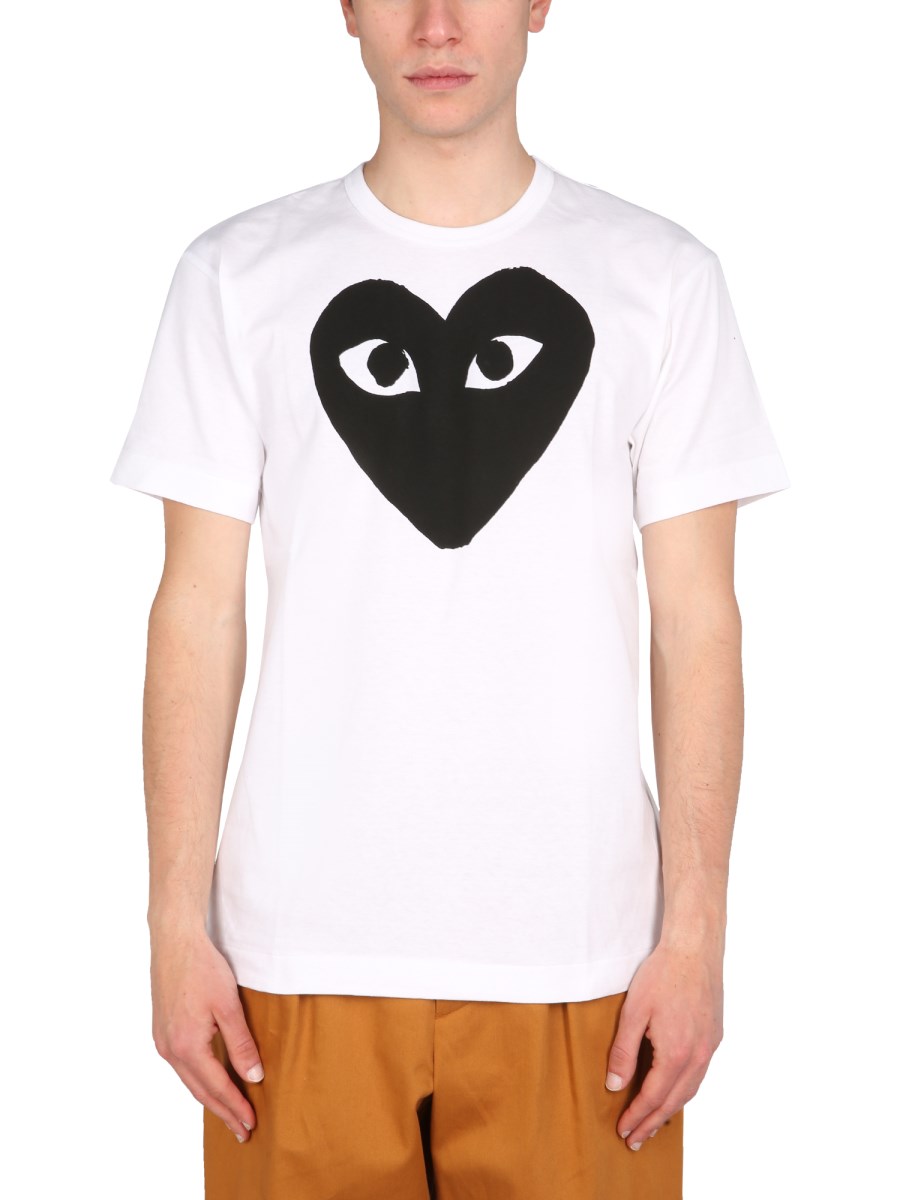 Comme des garcons clearance play heart-print cotton-jersey t-shirt