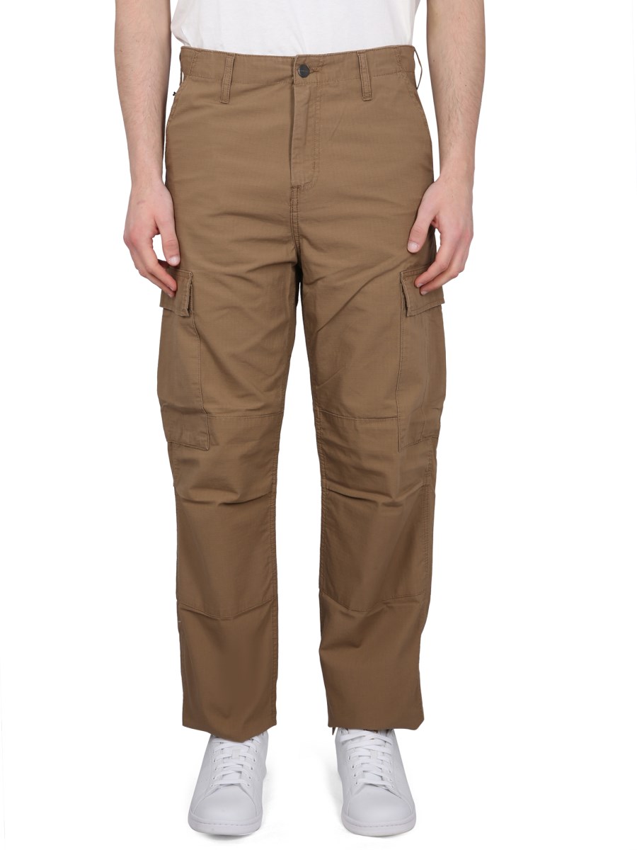 CARHARTT WIP - CARGO PANTS WITH LOGO - Eleonora Bonucci