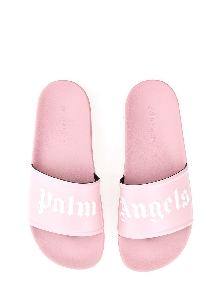 PALM ANGELS RUBBER SLIDE SANDAL WITH LOGO Eleonora Bonucci