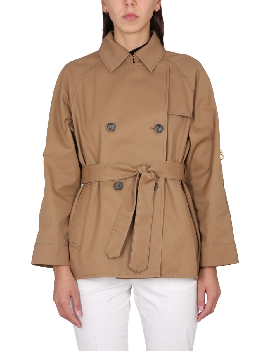 FAY DOUBLE BREASTED SHORT TRENCH COAT IN WATER REPELLENT TECHNICAL GABARDINE Eleonora Bonucci