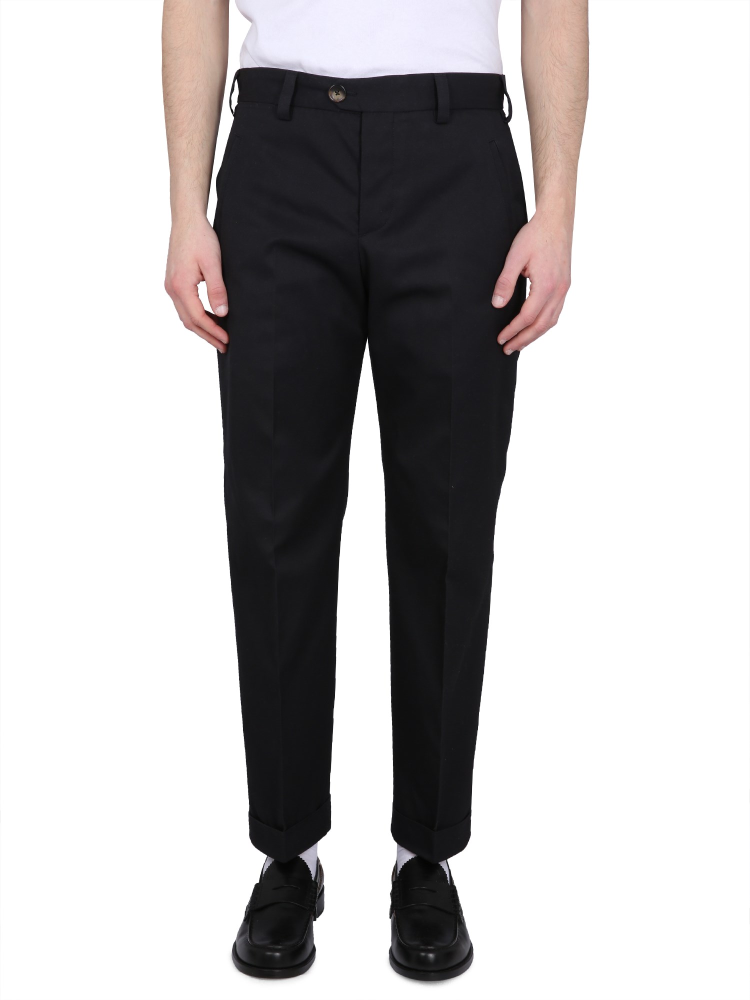 Pt Torino Straight Leg Tailored Trousers In Blue
