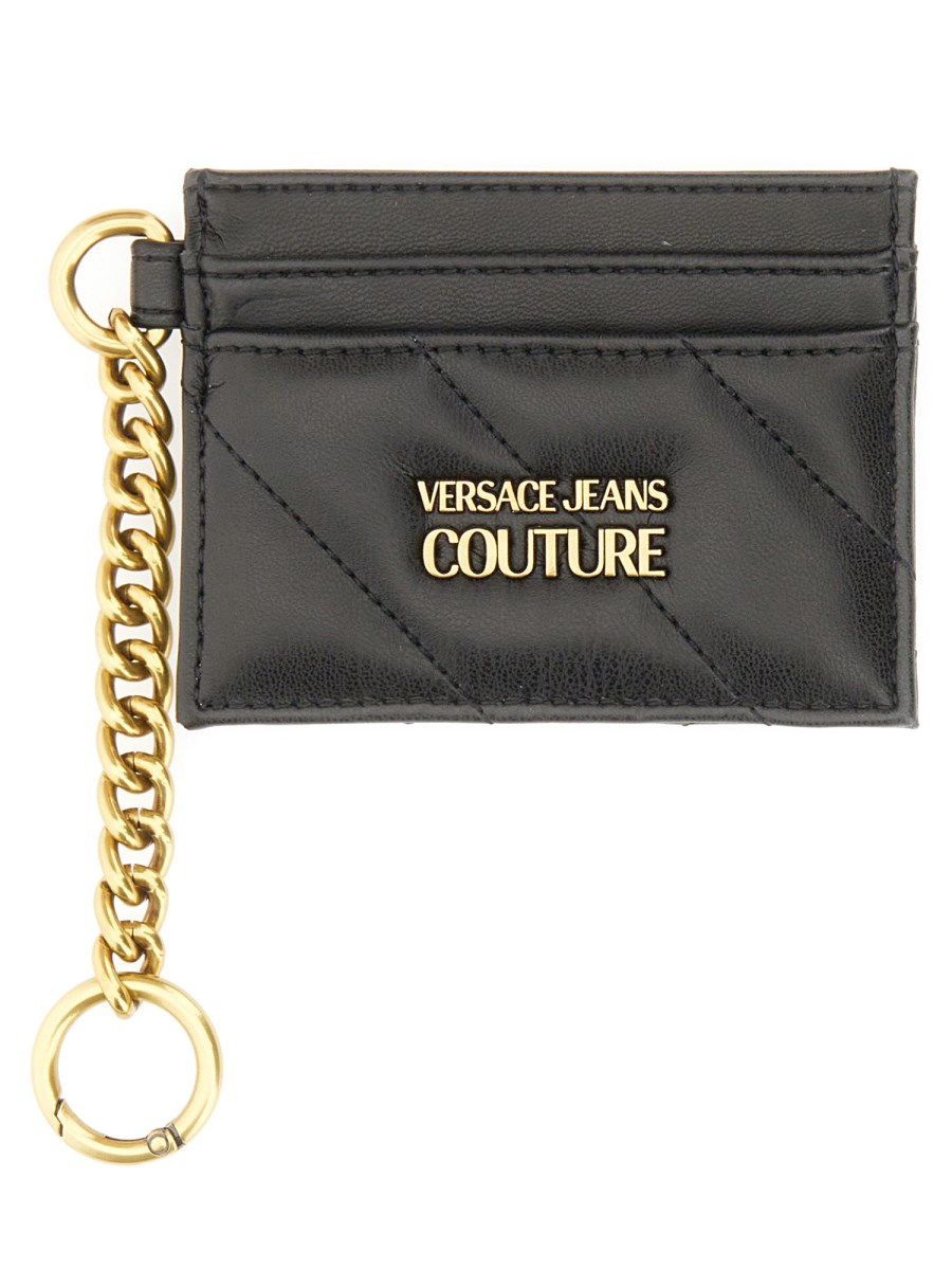VERSACE JEANS COUTURE - FAUX LEATHER LOGO CARD HOLDER
