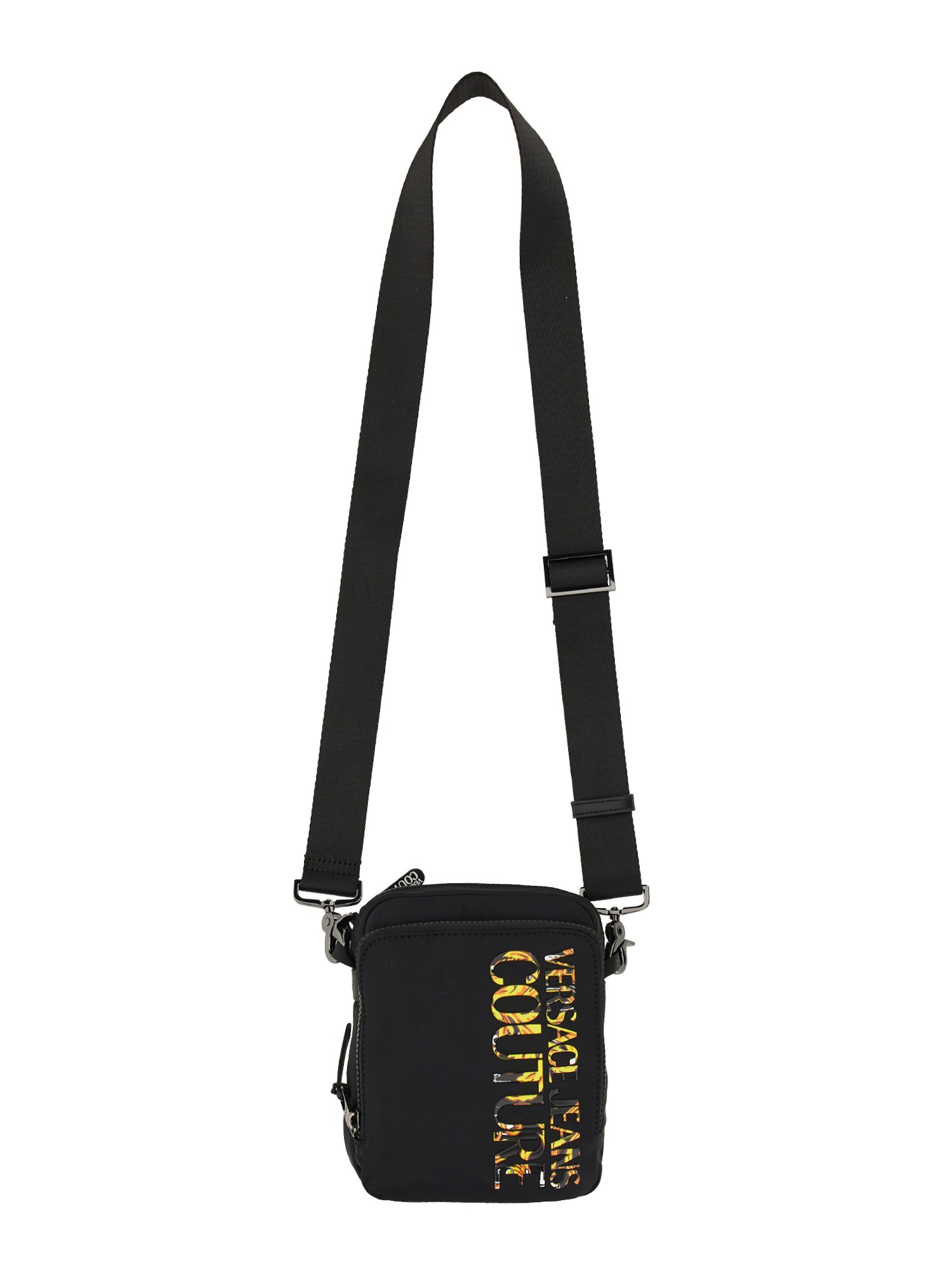 Versace Jeans Couture Camera Bag With Logo In Black
