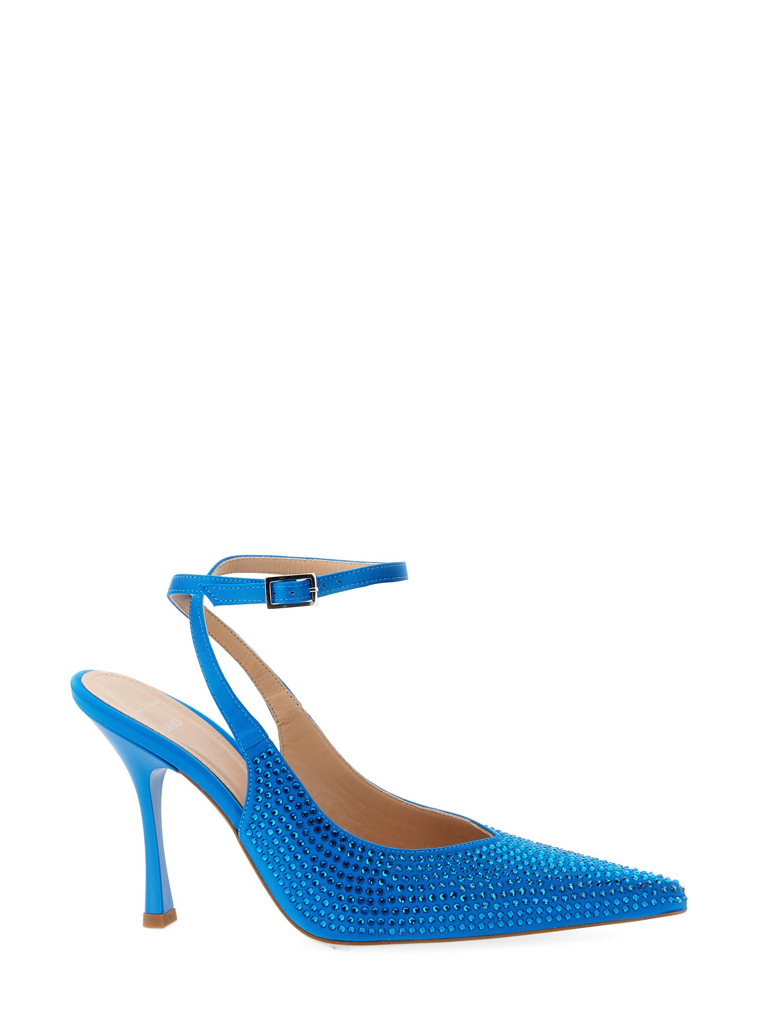 Shop Leonie Hanne X Liu Jo Satin Slingback In Azure