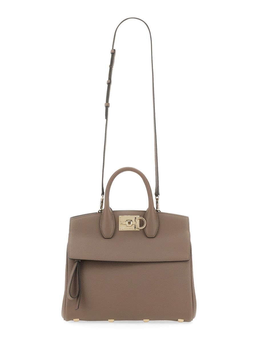 Ferragamo studio 2024 bag almond