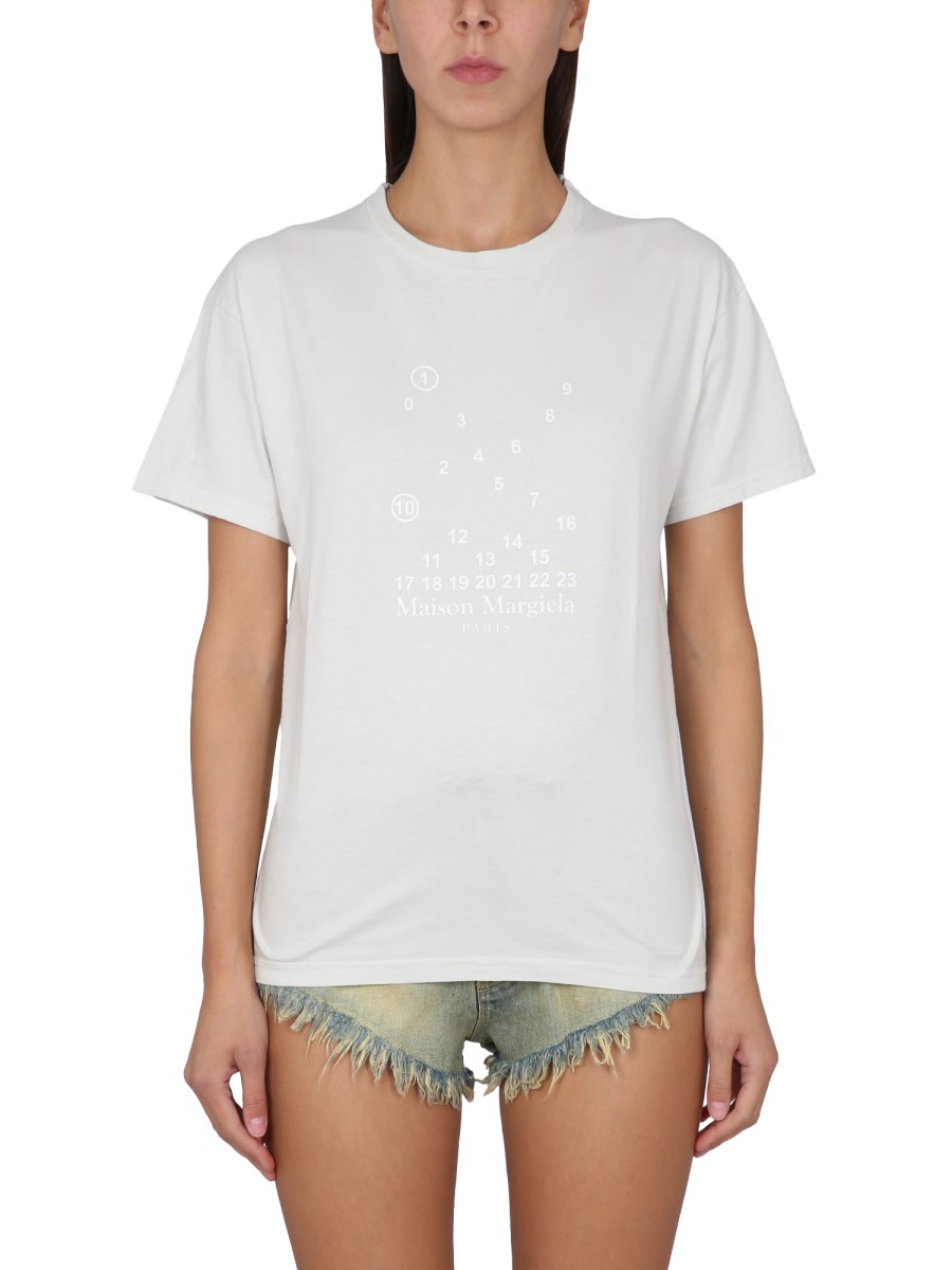 MAISON MARGIELA T-SHIRT IN JERSEY DI COTONE CON LOGO