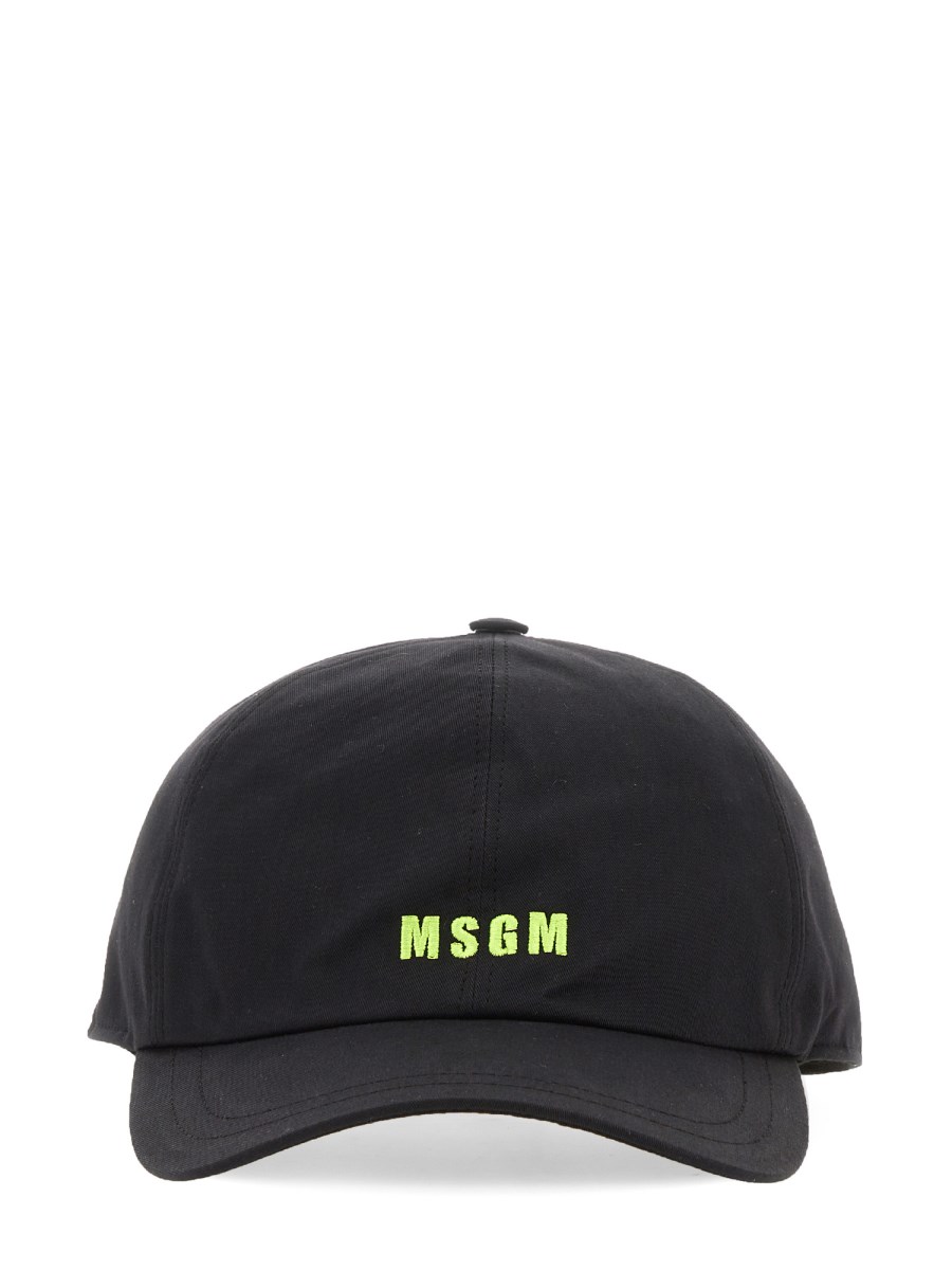 MSGM CAPPELLO DA BASEBALL IN COTONE CON RICAMO LOGO