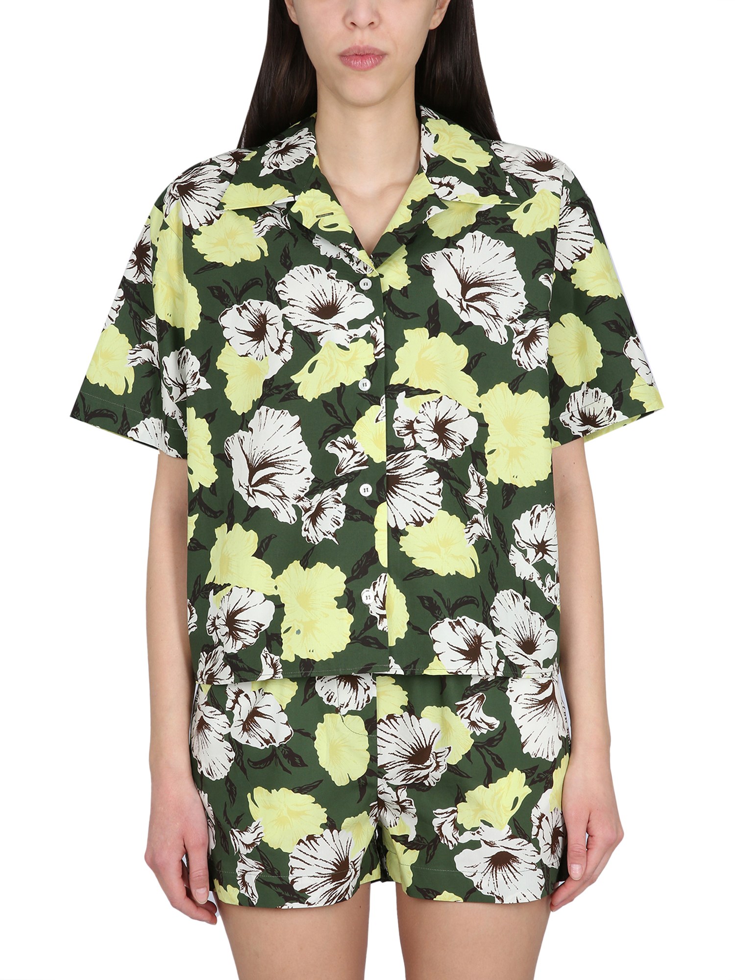 Shop Msgm Floral Print Shirt In Multicolour