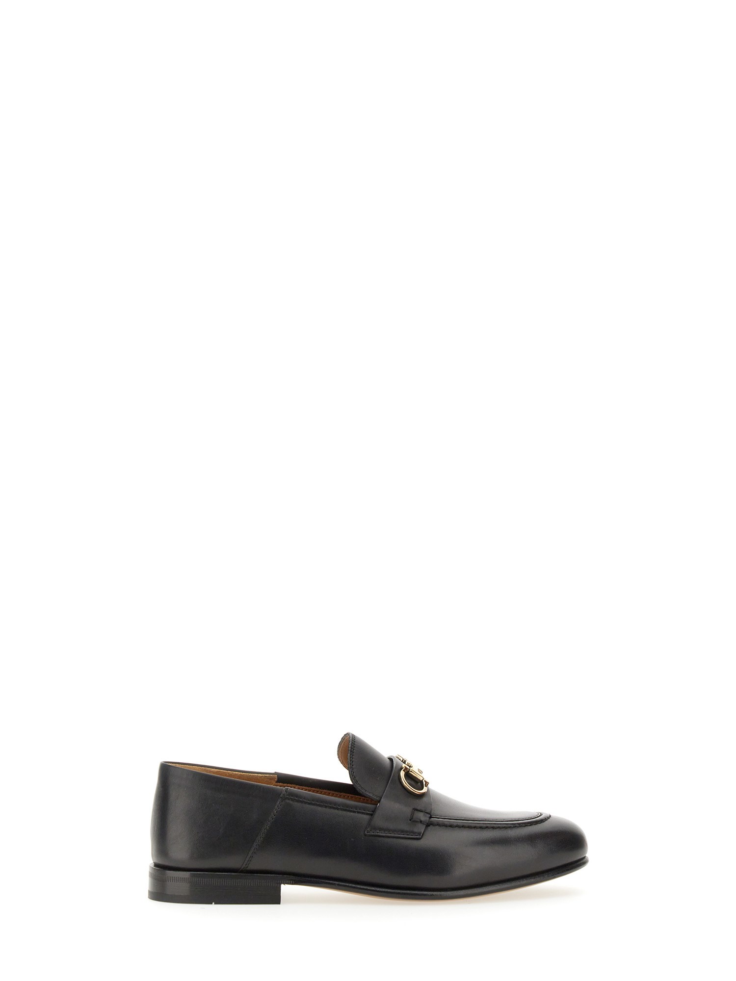 Shop Ferragamo Moccasin Mule Gancini In Black