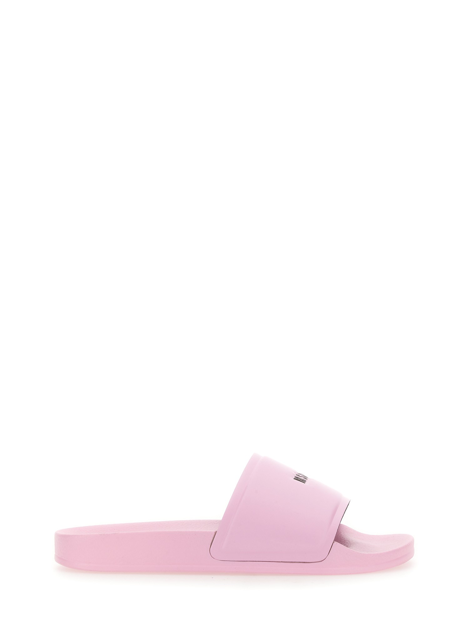 Msgm Logo-print Sliders In Pink
