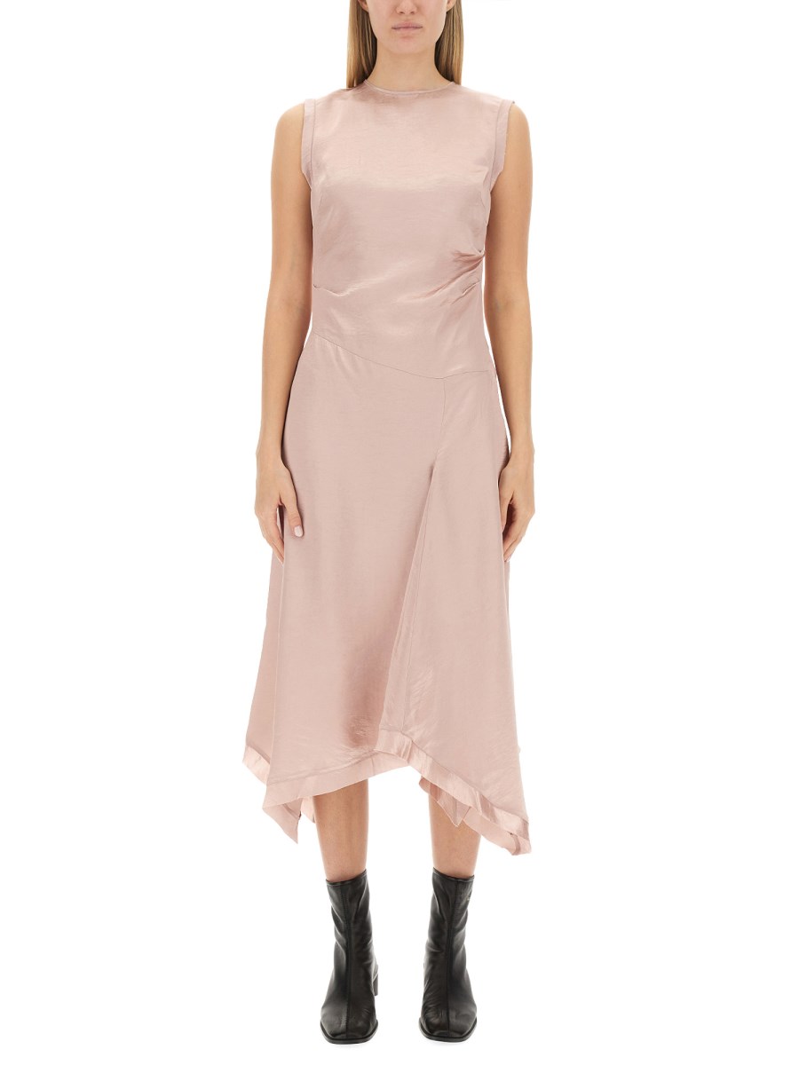 ACNE STUDIOS ABITO MIDI IN RASO