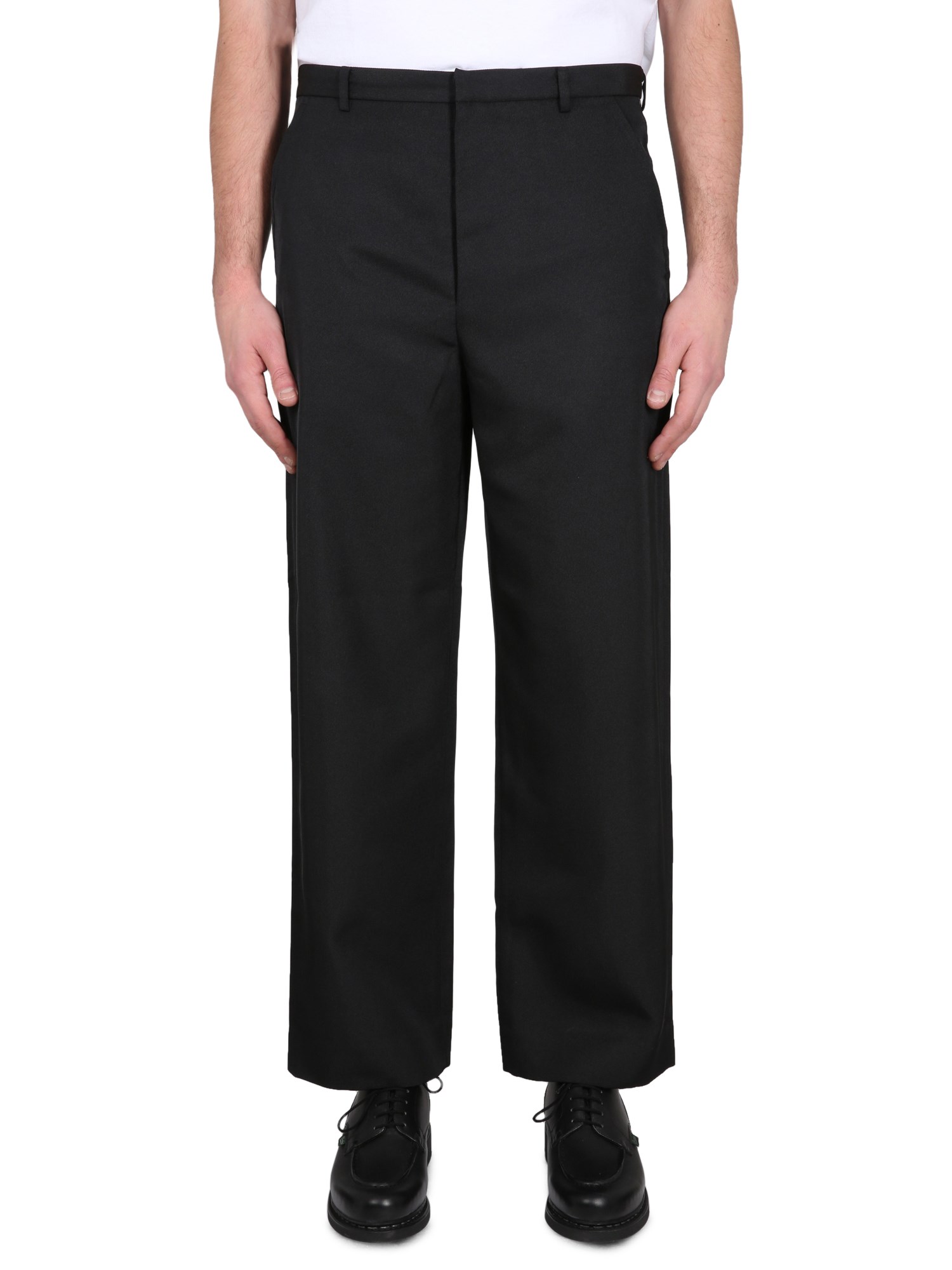 Acne Studios Cropped Pants In Black