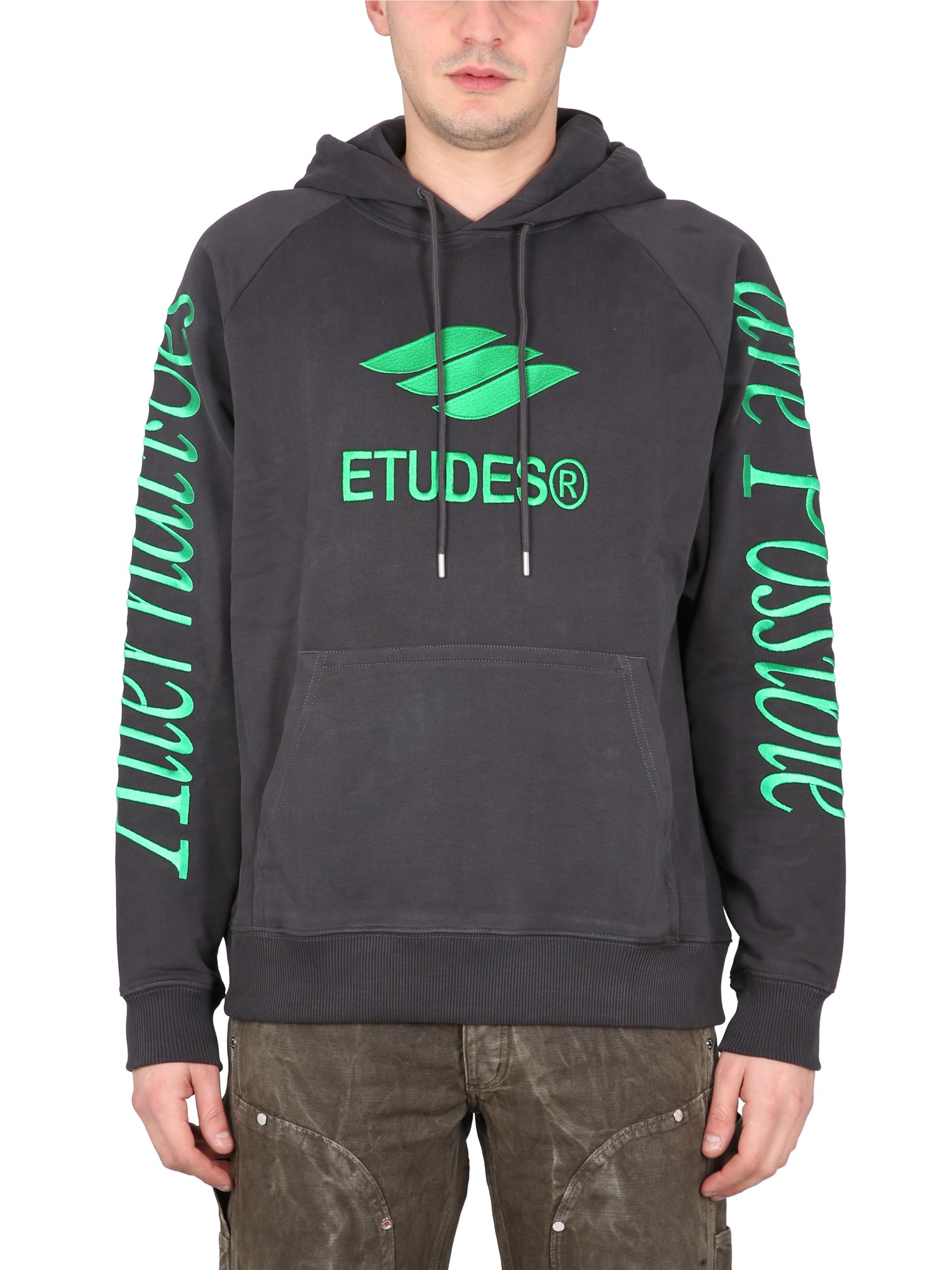 Shop Etudes Studio Sweatshirt With Logo Embroidery In Black