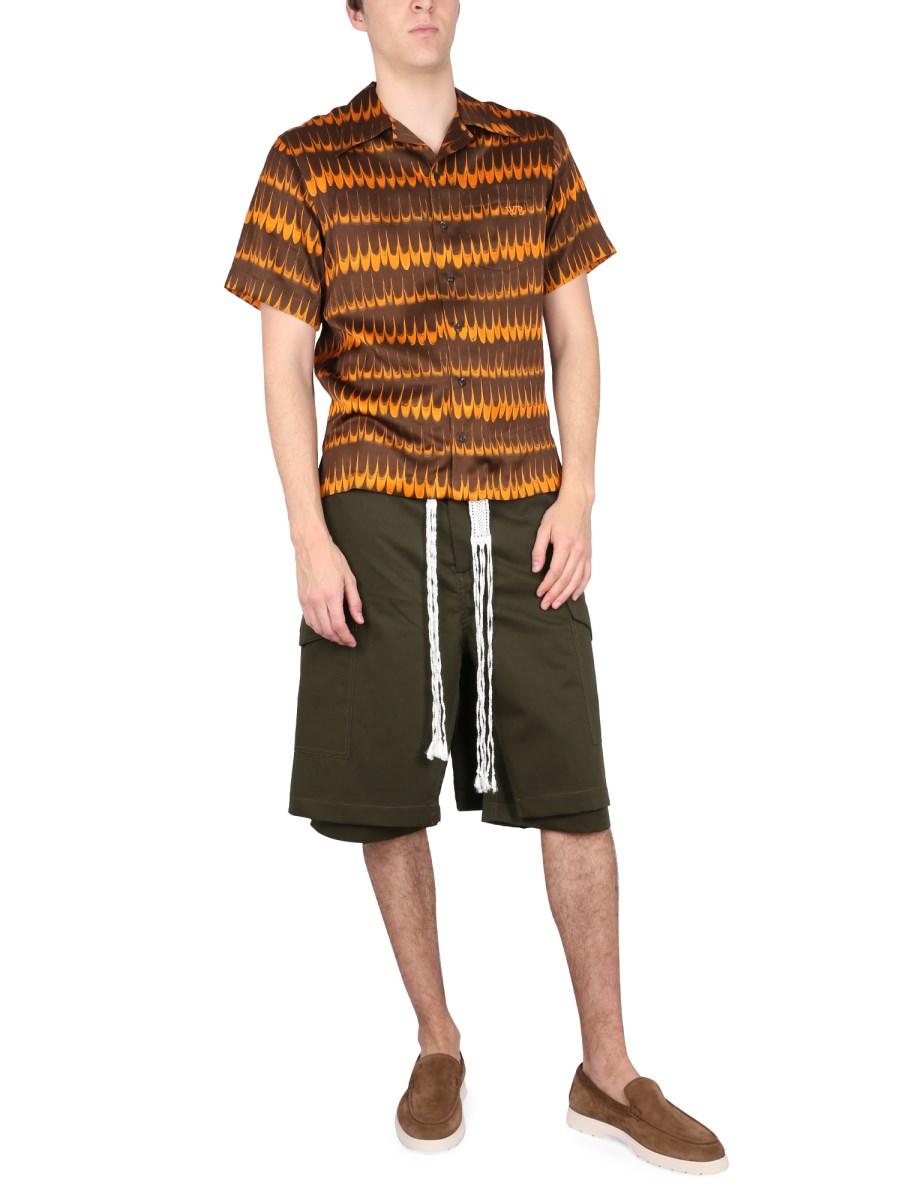 WALES BONNER - XALAM COTTON BERMUDA SHORTS - Eleonora Bonucci WALES BONNER - XALAM COTTON BERMUDA SHORTS - Eleonora Bonucci