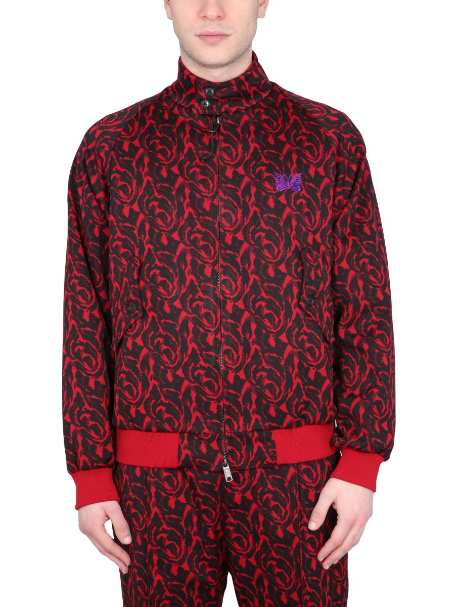 Needles X Baracuta G9 Jacquard Red/black Bomber Jacket