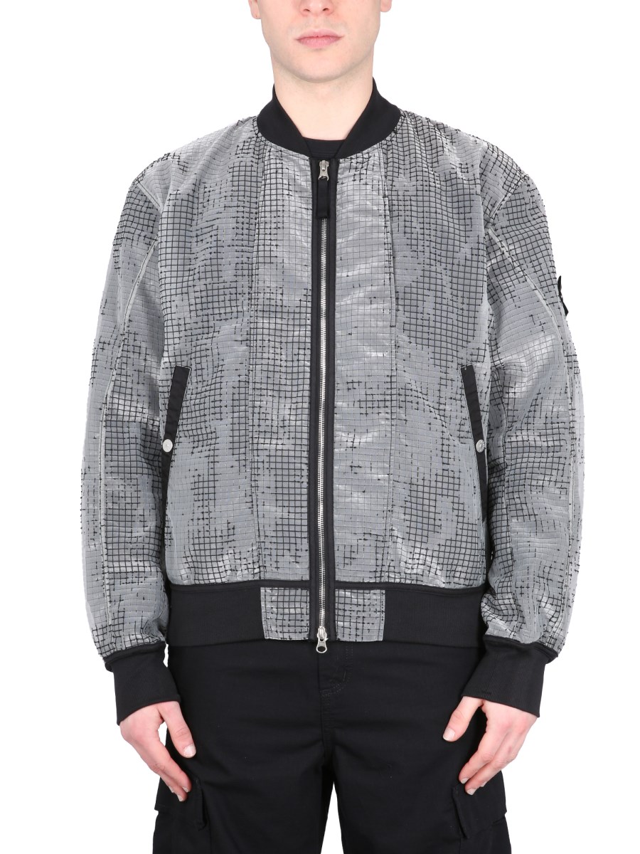 STONE ISLAND SHADOW PROJECT BOMBER DISTORTED RIPSTOP ORGANZA-TC