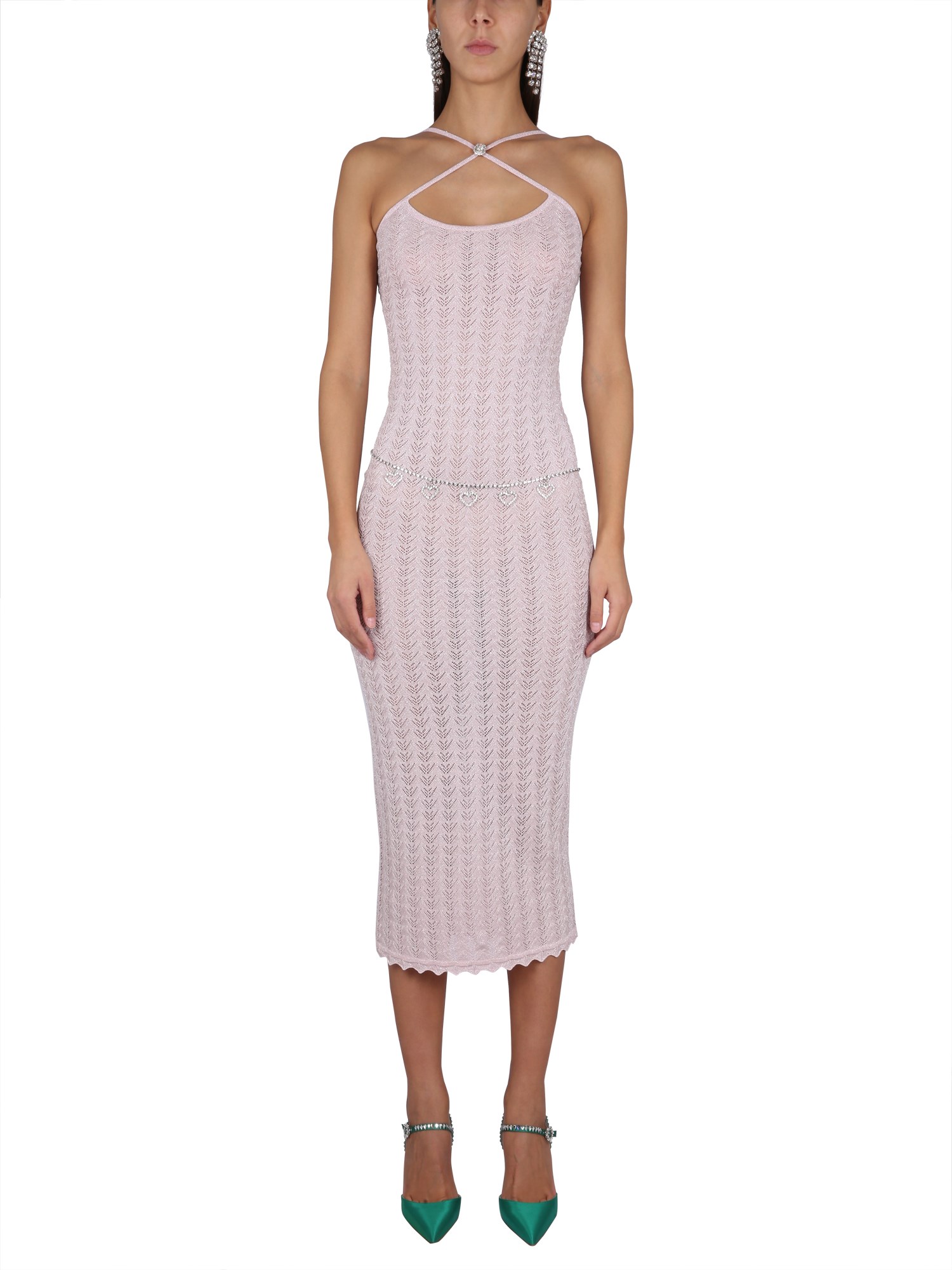 Shop Alessandra Rich Lace Dress In Pink