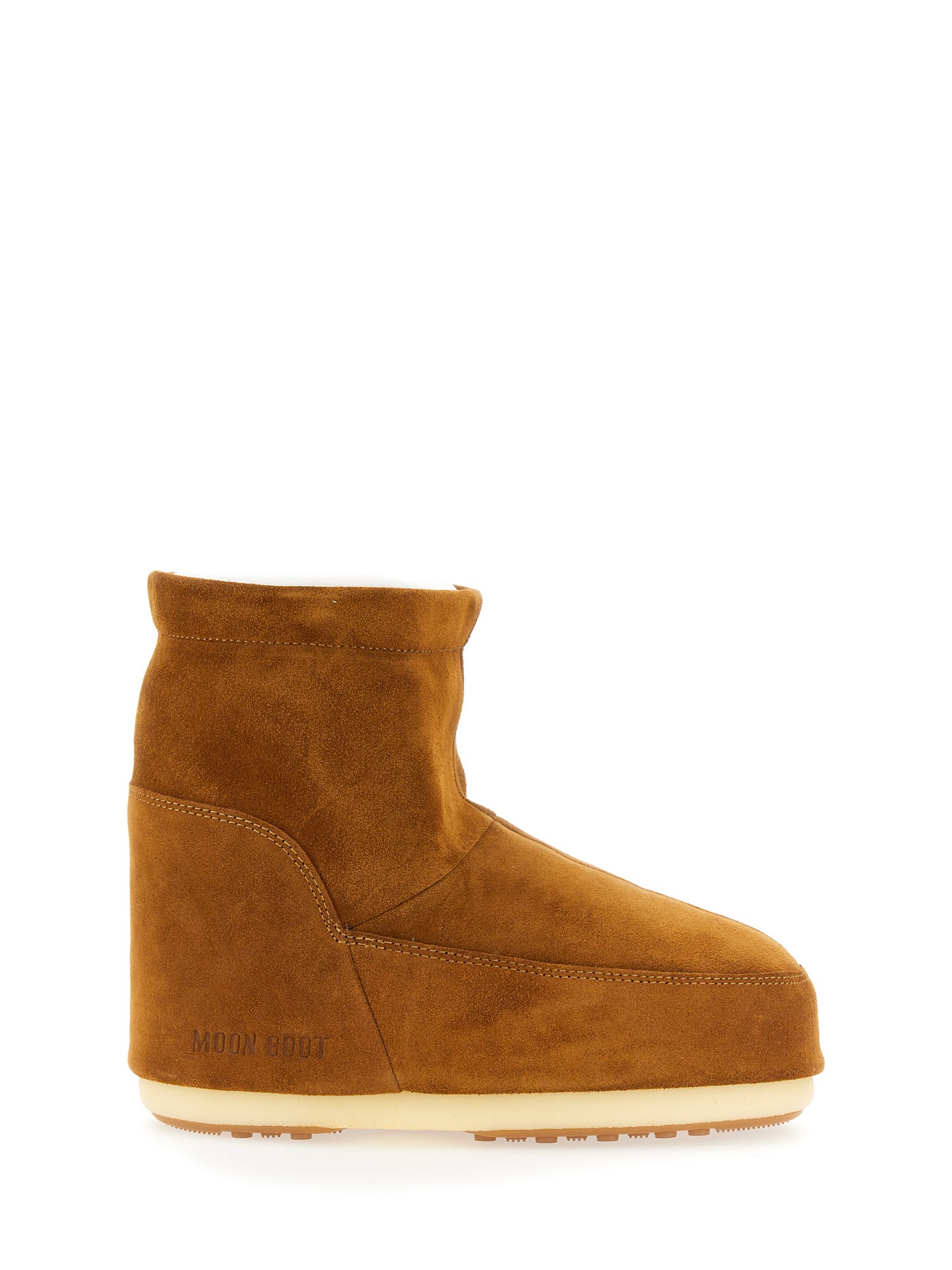Moon Boot Suede Boots In Buff