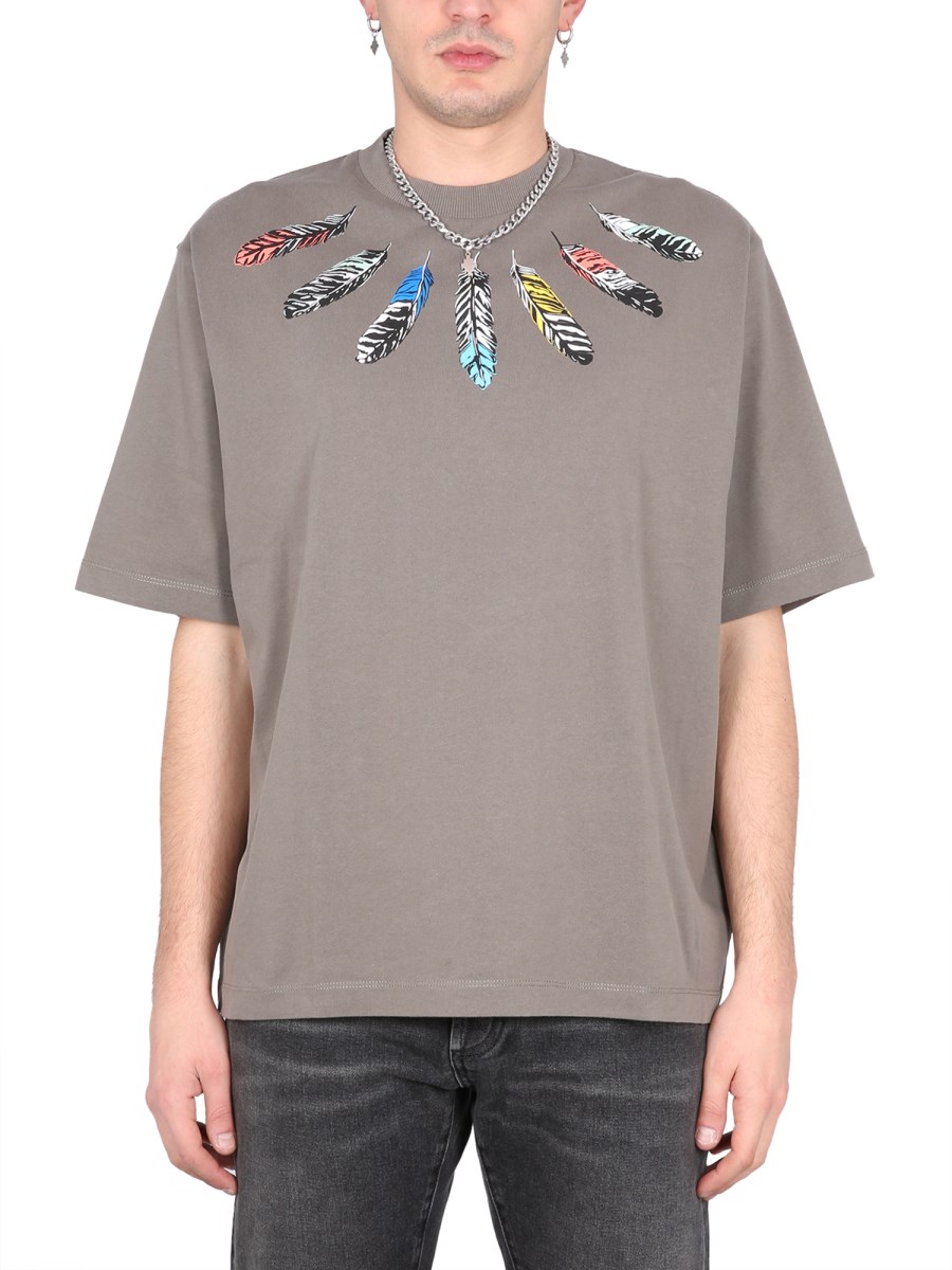T-SHIRT COLLAR FEATHERS
