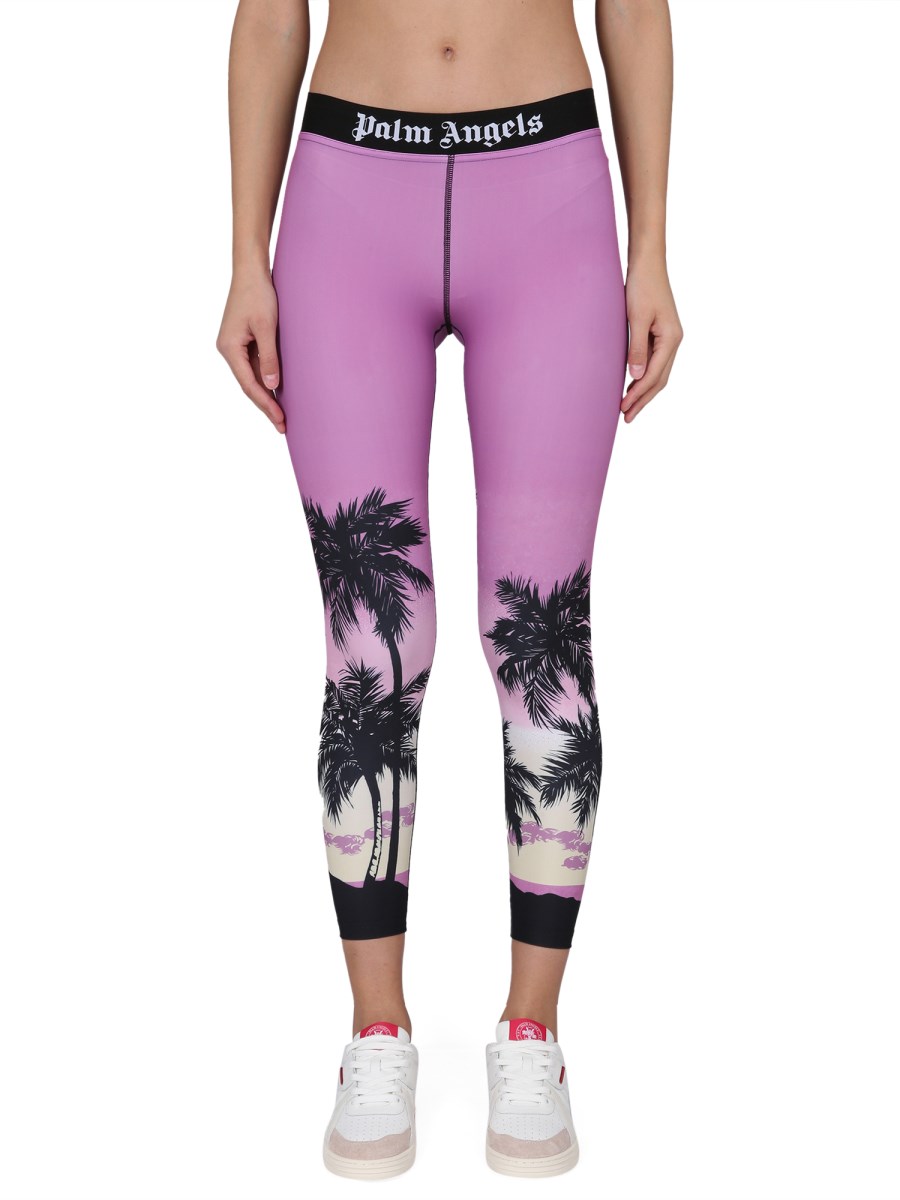 PALM ANGELS - PALM SUNSET PRINT LEGGINGS - Eleonora Bonucci