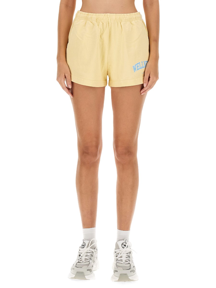 SPORTY&RICH SHORT IN FELPA DI COTONE CON LOGO