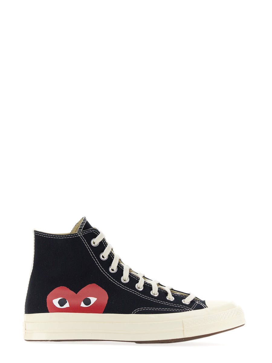 Comme des garcons store high top canvas sneakers