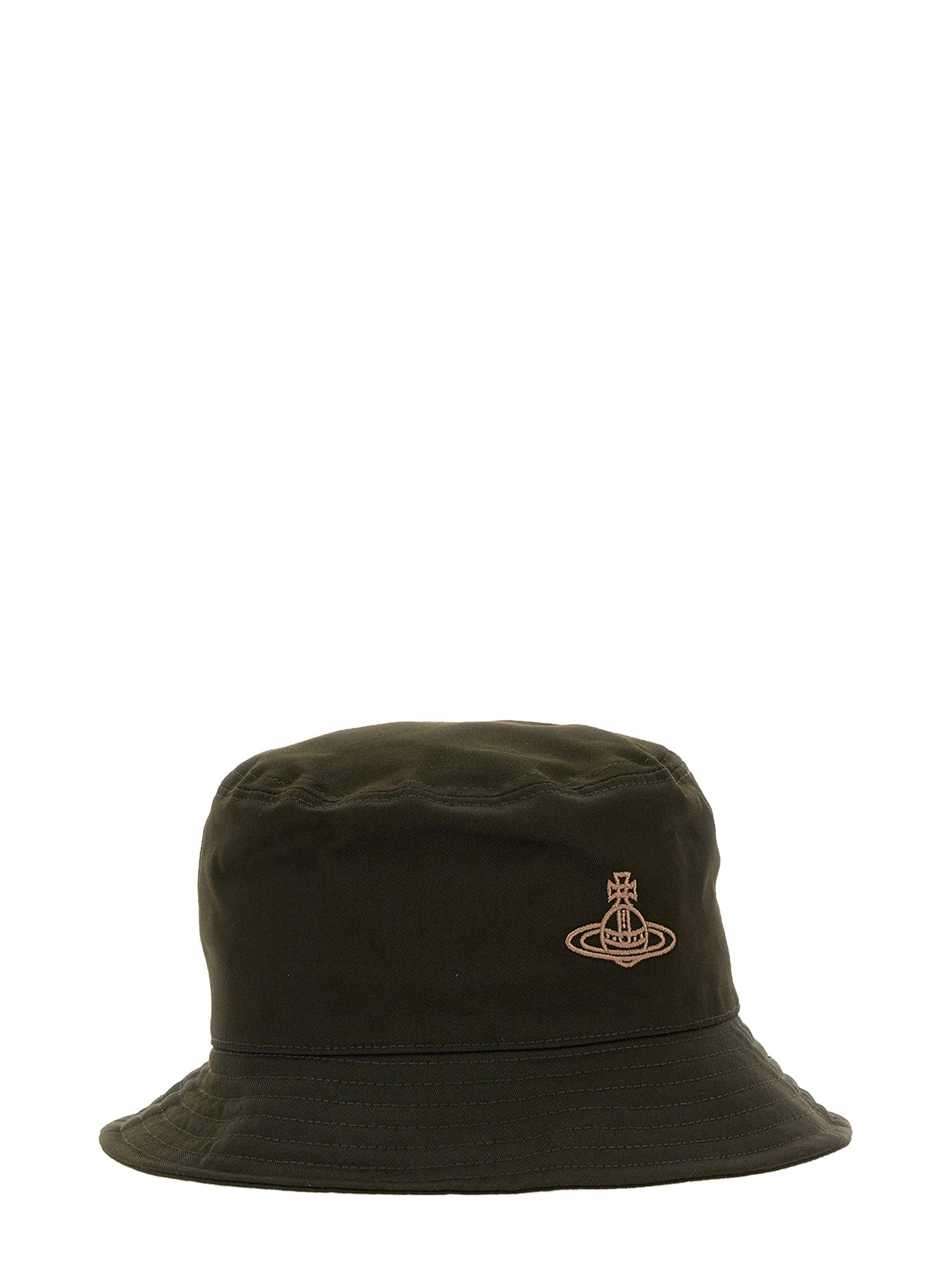 vivienne westwood bucket hat with logo embroidery