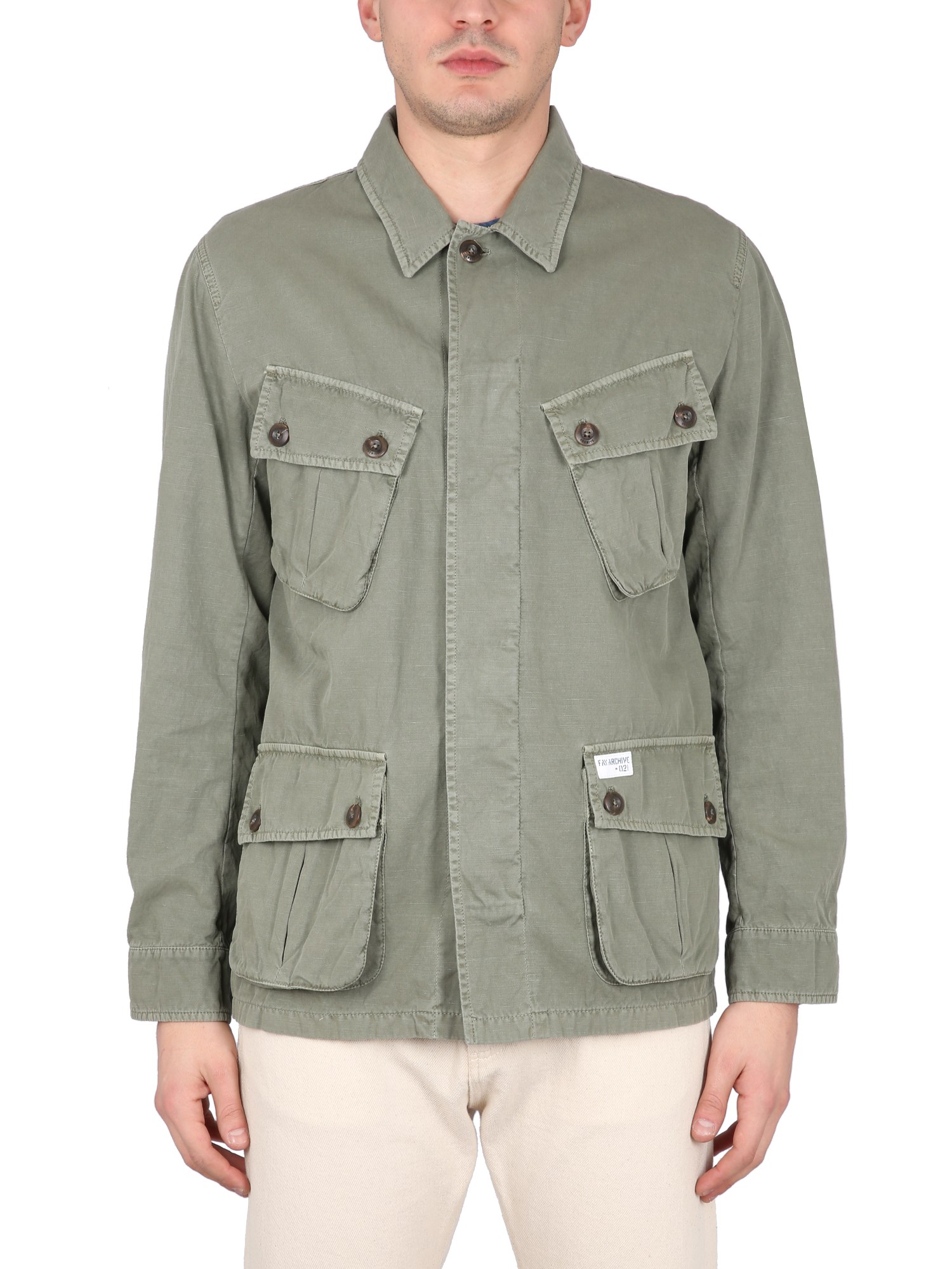 Shop Fay Jungle Jacket In Military Green